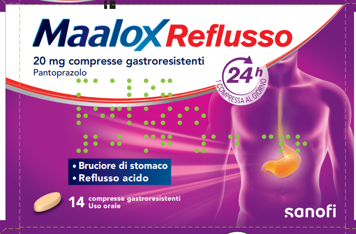 Maalox Reflusso 20mg compresse gastroresistenti