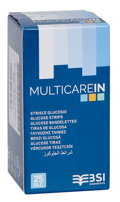 Multicare-In Glucosio 25 Strisce