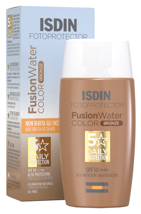 Fotoprotector Fusion Water Color Bronze Crema Colorata Ultraleggera spf50 50ml