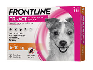Frontline Tri-Act 3 pipette per Cani di taglia Piccola (5-10kg)