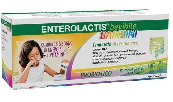 Enterolactis Bevibile Bambini 12 flaconcini