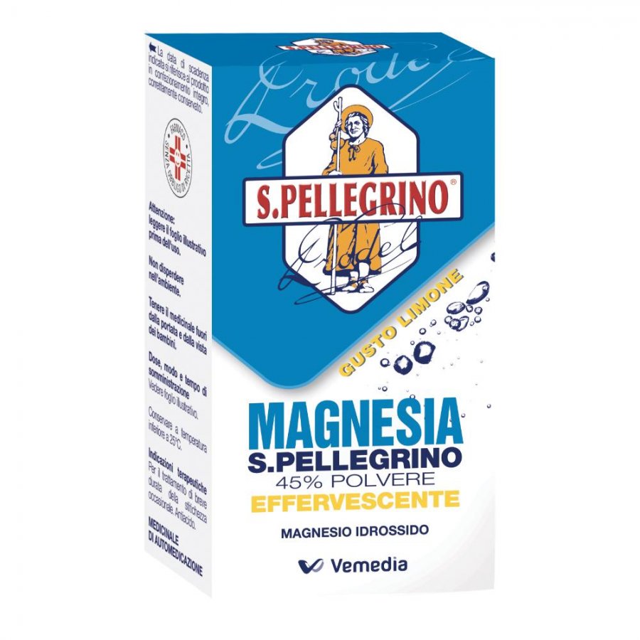 Magnesia San Pellegrino Polvere effervescente Stitichezza 45% al Limone