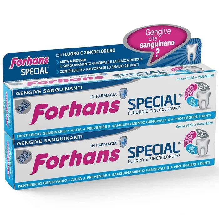 Forhans Special Dentifricio con Fluoro e Zincocloruro 2 Confezioni da 75ml
