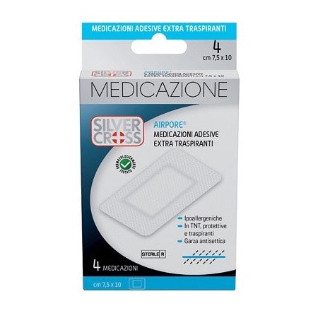 Medicazioni Airpore Adesive Extra-Traspiranti 4 pezzi 7,5x10 cm