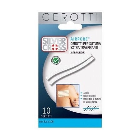 Cerotti Airpore Extra-Traspiranti per Sutura 10 pezzi 6,4x108 mm