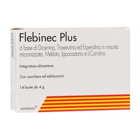 Flebinec Plus Integratore per emorroidi e microcircolo 14 bustine