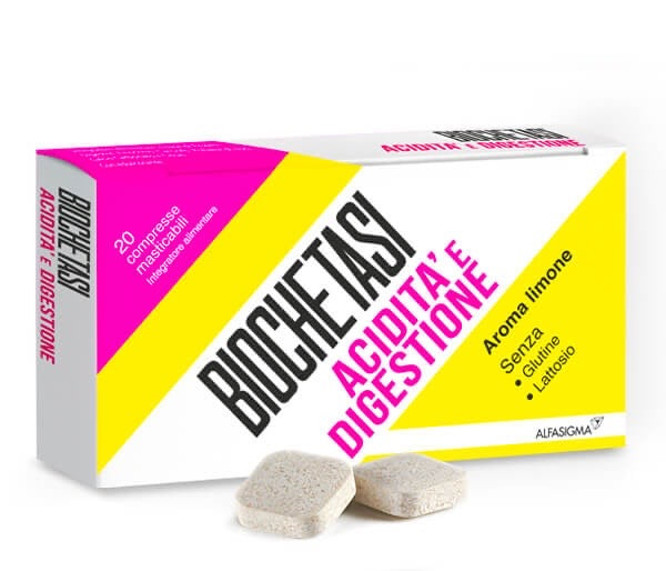 Biochetasi Acidità e Digestione 20 compresse masticabili